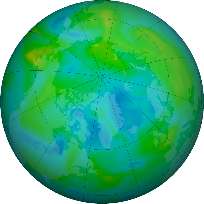 Arctic ozone map for 08 September 2022